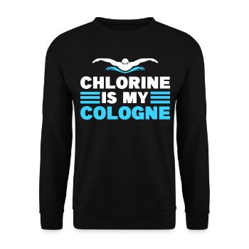 Swimming Lifeguard | Chlorine Is My Cologne - Unisex Sweatshirt - black - Front - Alina (178cm) & Michal (187cm)