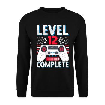 12 Cadeau d’anniversaire de mariage Homme Femme Mari Femme - Sweat-shirt Unisexe - noir - Devant - Alina (178cm) & Michal (187cm)