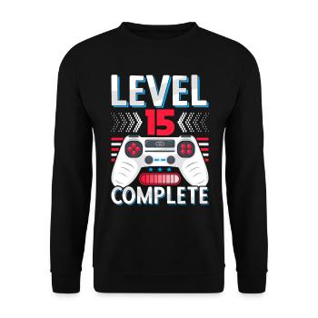 15 Cadeau d’anniversaire de mariage Homme Femme Mari Femme - Sweat-shirt Unisexe - noir - Devant - Alina (178cm) & Michal (187cm)