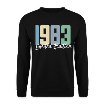 40 ans né en 1983 rétro 40e anniversaire - Sweat-shirt Unisexe - noir - Devant - Alina (178cm) & Michal (187cm)
