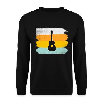 Guitar Retro - Unisex Sweatshirt - black - Front - Alina (178cm) & Michal (187cm)