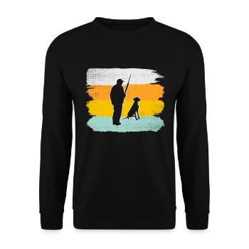 Chasse rétro - Sweat-shirt Unisexe - noir - Devant - Alina (178cm) & Michal (187cm)