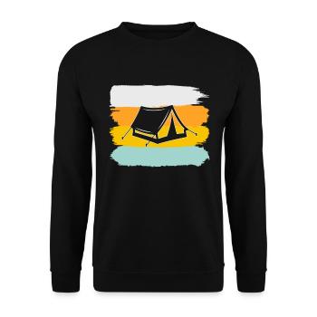 Camping Rétro - Sweat-shirt Unisexe - noir - Devant - Alina (178cm) & Michal (187cm)