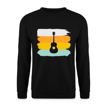 Guitar Retro - Unisex Sweatshirt - black - Front - Alina (178cm) & Michal (187cm)
