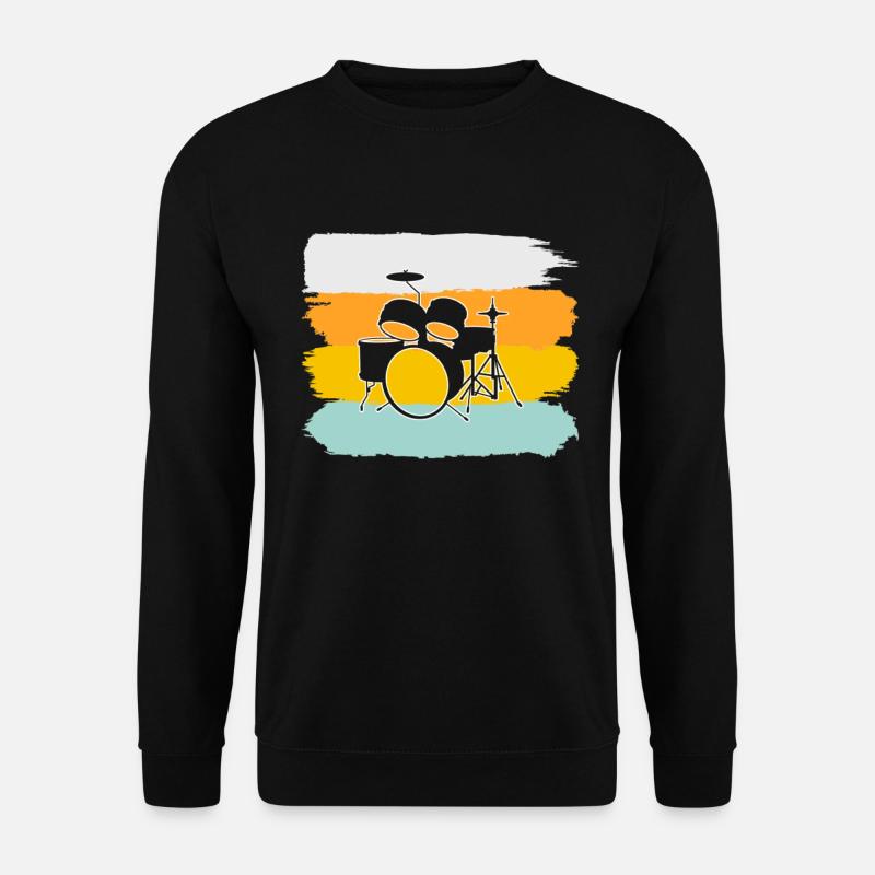Drums Retro - Unisex Sweatshirt - black
