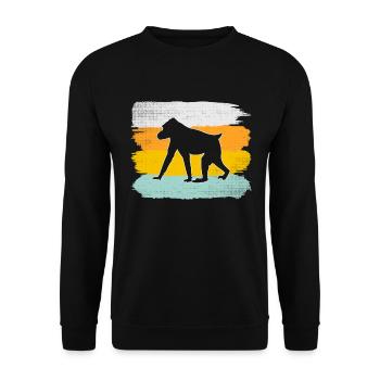 Singe Rétro - Sweat-shirt Unisexe - noir - Devant - Alina (178cm) & Michal (187cm)