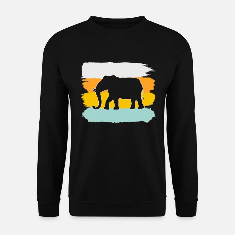 Elephant Retro - Unisex Sweatshirt - black