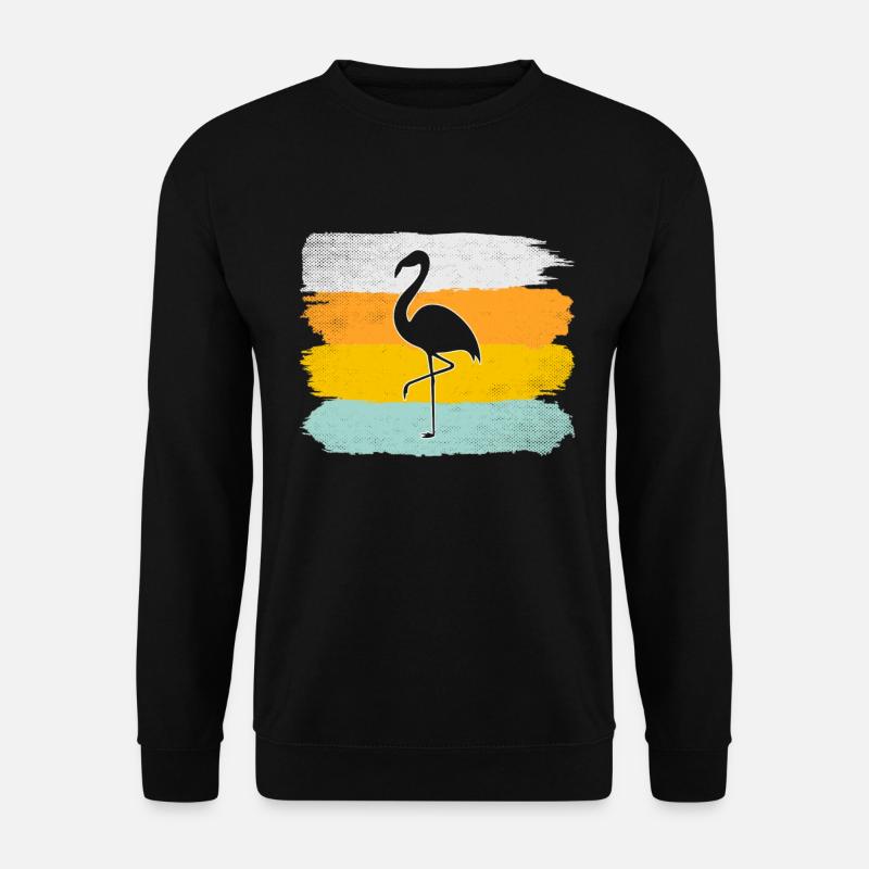 Flamingo Retro - Unisex Sweatshirt - black