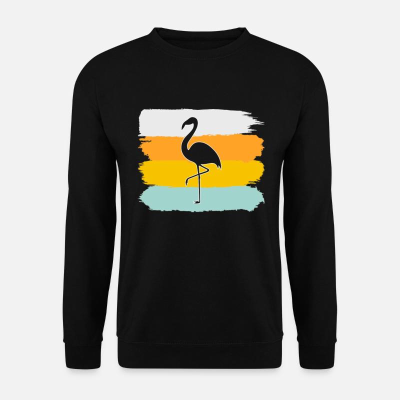 Flamingo Retro - Unisex Pullover - Schwarz
