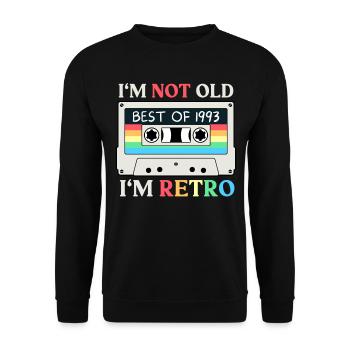 30 ans né en 1993 rétro 30e anniversaire - Sweat-shirt Unisexe - noir - Devant - Alina (178cm) & Michal (187cm)