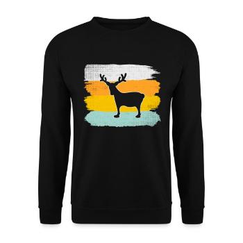 Moose Retro - Sweat-shirt Unisexe - noir - Devant - Alina (178cm) & Michal (187cm)