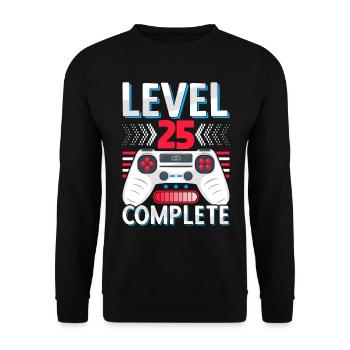 25 Hochzeitstag Geschenk Mann Frau Ehemann Ehefrau - Unisex Pullover - Schwarz - Vorne - Alina (178cm) & Michal (187cm)