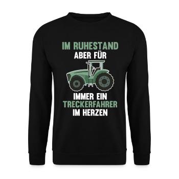 Landwirt Landwirtschaft Rentner Ruhestand Bauer Tr - Unisex Pullover - Schwarz - Vorne - Alina (178cm) & Michal (187cm)