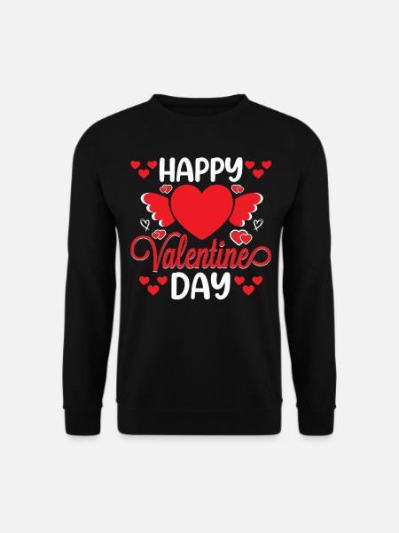 Happy Valentines Day - Unisex Pullover - Schwarz
