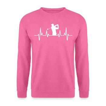 Heartbeat Golfschläger Golfschläger - Unisex Pullover - Pink - Vorne