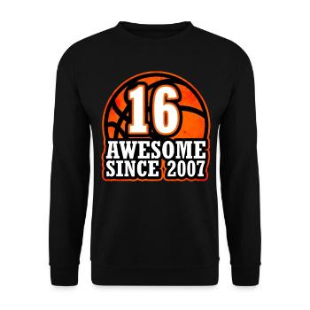 16e anniversaire Classe de basketball 2007 - Sweat-shirt Unisexe - noir - Devant - Alina (178cm) & Michal (187cm)