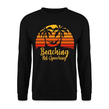 Urlaub Lehrer Strand Rentner Beruf - Unisex Pullover - Schwarz - Vorne - Alina (178cm) & Michal (187cm)