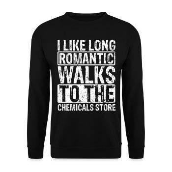 Taxidermiste Longues promenades romantiques Magasin Taxidermie - Sweat-shirt Unisexe - noir - Devant - Alina (178cm) & Michal (187cm)