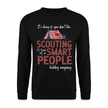 Group Smart People Hobby Girl Scout Leader Scouts - Unisex Sweatshirt - black - Front - Alina (178cm) & Michal (187cm)