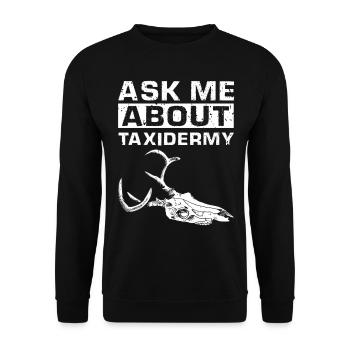 Taxidermiste Cadavres d’animaux Posez-moi des questions sur - Sweat-shirt Unisexe - noir - Devant - Alina (178cm) & Michal (187cm)