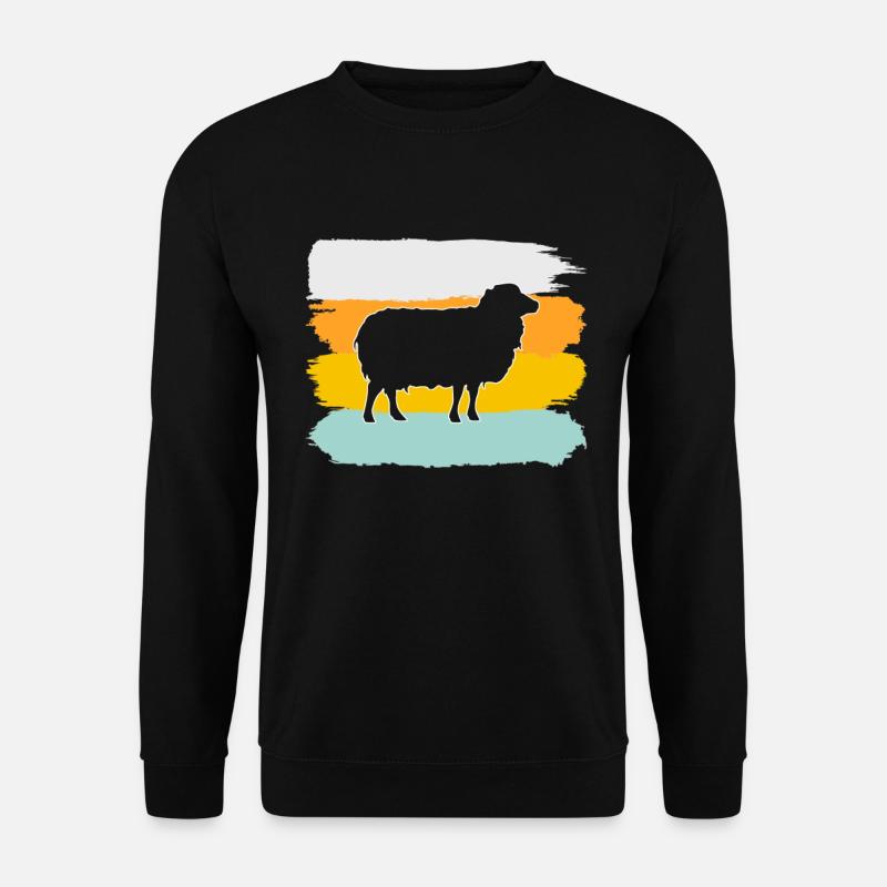 Sheep Retro - Unisex Sweatshirt - black
