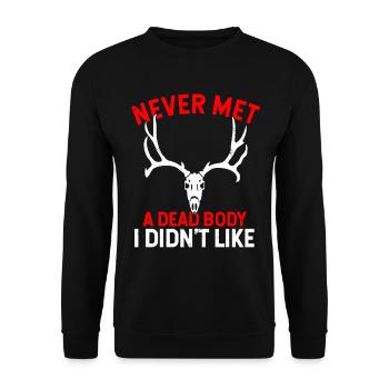 Taxidermist Collect Dead Bodies Fluid Taxidermy - Unisex Sweatshirt - black - Front - Alina (178cm) & Michal (187cm)