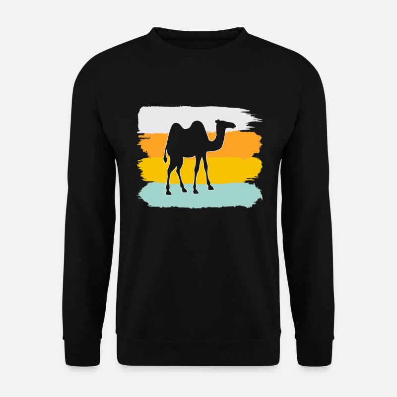 Kamel Retro - Unisex Pullover - Schwarz