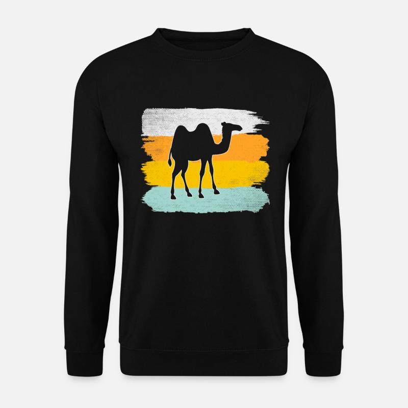 Kamel Retro - Unisex Pullover - Schwarz