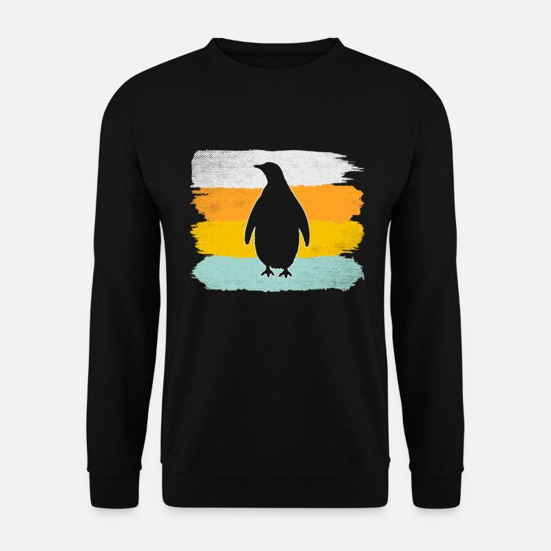 Pingouin Rétro - Sweat-shirt Unisexe - noir