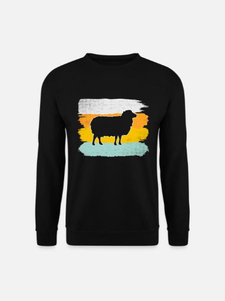 Sheep Retro - Unisex Sweatshirt - black
