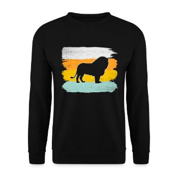 Leo Rétro - Sweat-shirt Unisexe - noir - Devant - Alina (178cm) & Michal (187cm)