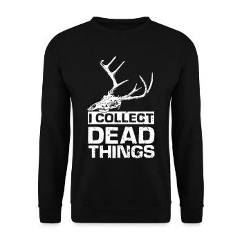 Taxidermiste Je ramasse les morts Taxidermie - Sweat-shirt Unisexe - noir - Devant - Alina (178cm) & Michal (187cm)