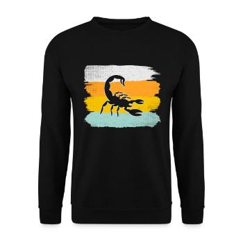 Scorpio Retro - Unisex Sweatshirt - black - Front - Alina (178cm) & Michal (187cm)