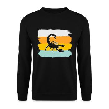 Scorpio Retro - Unisex Sweatshirt - black - Front - Alina (178cm) & Michal (187cm)