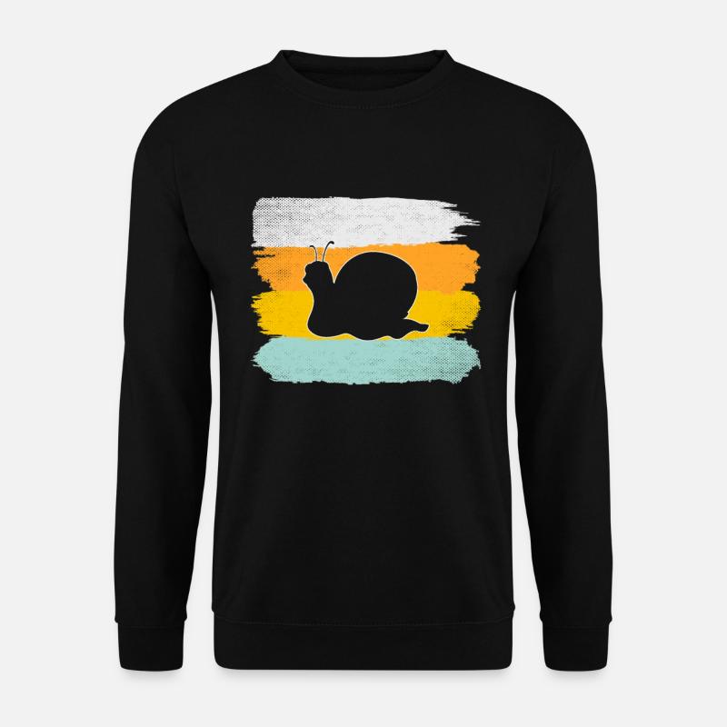 Schnecke Retro - Unisex Pullover - Schwarz