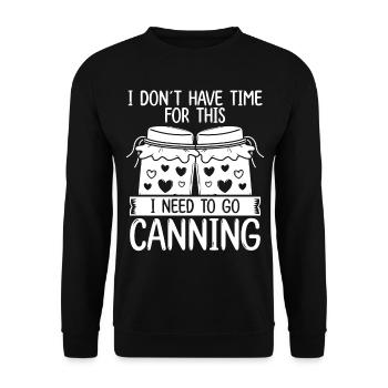 Canner Homestaeding Food Canning Season - Unisex Pullover - Schwarz - Vorne - Alina (178cm) & Michal (187cm)