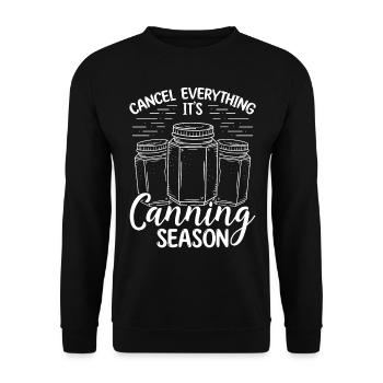 Canning Season Cans Homegrown Food Perservation - Unisex Pullover - Schwarz - Vorne - Alina (178cm) & Michal (187cm)