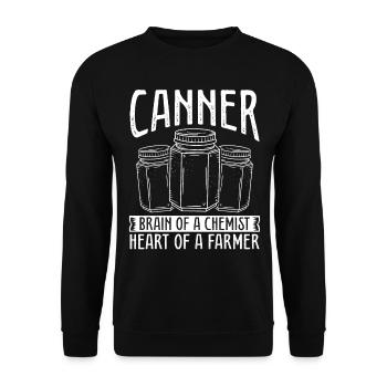 Canning Food Perserve Homesteading Season - Unisex Sweatshirt - black - Front - Alina (178cm) & Michal (187cm)