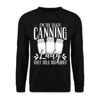 Homesteading Season Crazy Canning Lady Food - Unisex Sweatshirt - black - Front - Alina (178cm) & Michal (187cm)