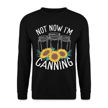 Homesteading Not Now at Canning Season FoodHomeste - Unisex Sweatshirt - black - Front - Alina (178cm) & Michal (187cm)