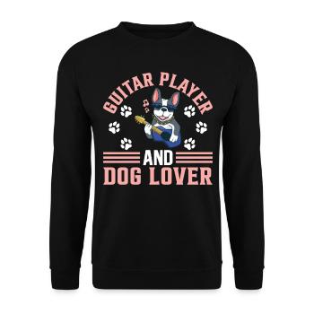 Guitariste Guitariste - Guitariste Et Chien Lo - Sweat-shirt Unisexe - noir - Devant - Alina (178cm) & Michal (187cm)