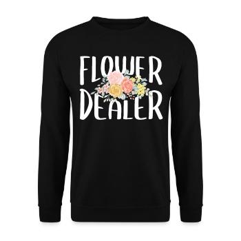 Drôle de marchand de fleurs pour fleuriste - Sweat-shirt Unisexe - noir - Devant - Alina (178cm) & Michal (187cm)