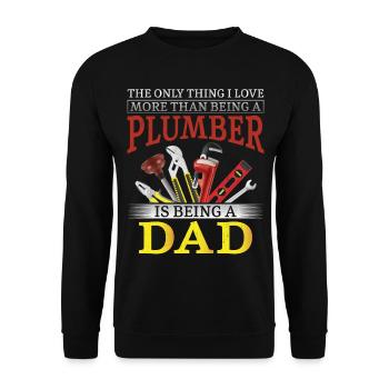 Plumbing Plumber Dad Vintage The - Unisex Sweatshirt - black - Front - Alina (178cm) & Michal (187cm)