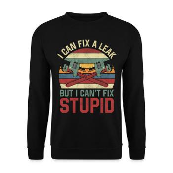 Plumbing Plumber Vintage Retro I - Unisex Sweatshirt - black - Front - Alina (178cm) & Michal (187cm)
