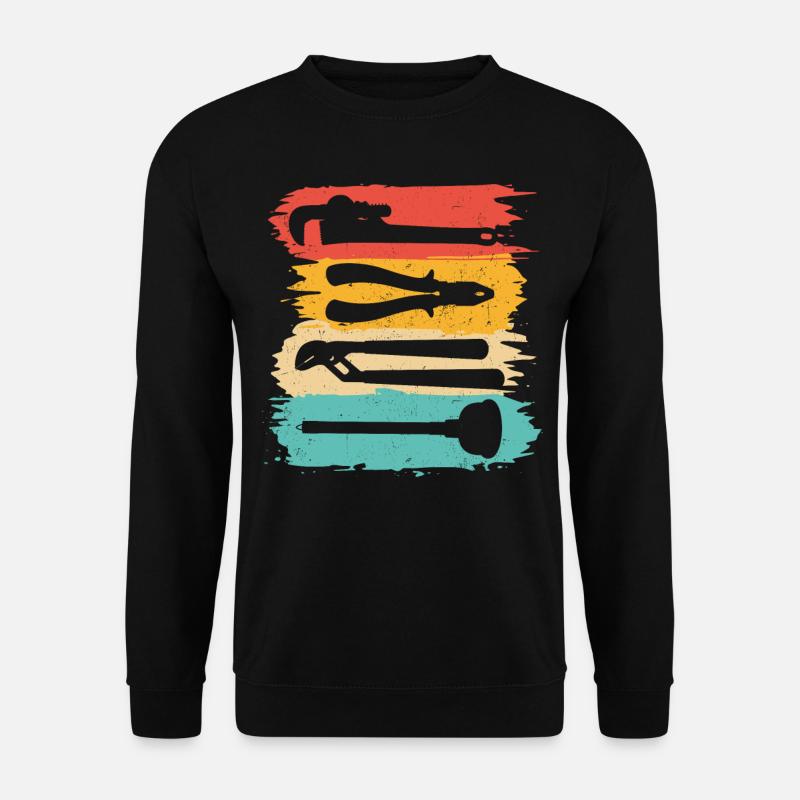 Plumbing Plumber Tools Pipe Wrench - Unisex Sweatshirt - black