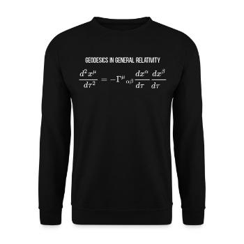 Geodesics Equation General Relativity Differential - Unisex Sweatshirt - black - Front - Alina (178cm) & Michal (187cm)