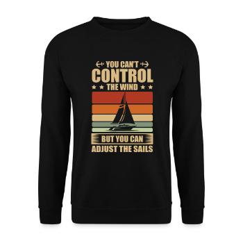 Vous pourrez profiter des voiles du marin nautique - Sweat-shirt Unisexe - noir - Devant - Alina (178cm) & Michal (187cm)