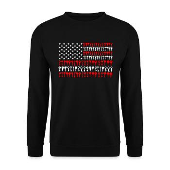 American Locksmith Locksmithing Lock Picker Usa - Unisex Sweatshirt - black - Front - Alina (178cm) & Michal (187cm)