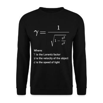 Lorentz Factor of Special Relativity Mathematical - Unisex Sweatshirt - black - Front - Alina (178cm) & Michal (187cm)