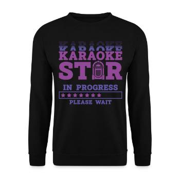 Karaoke Singer Karaoke Star In - Unisex Pullover - Schwarz - Vorne - Alina (178cm) & Michal (187cm)